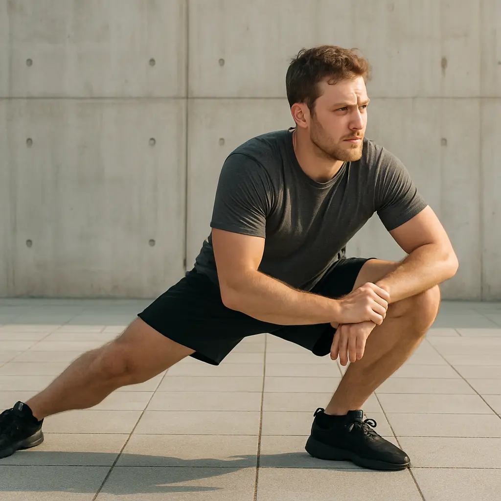 Man Stretching Outdoors
